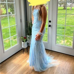 Prom, formal, homecoming dress. Worn once. Size 8. Baby blue beautiful.